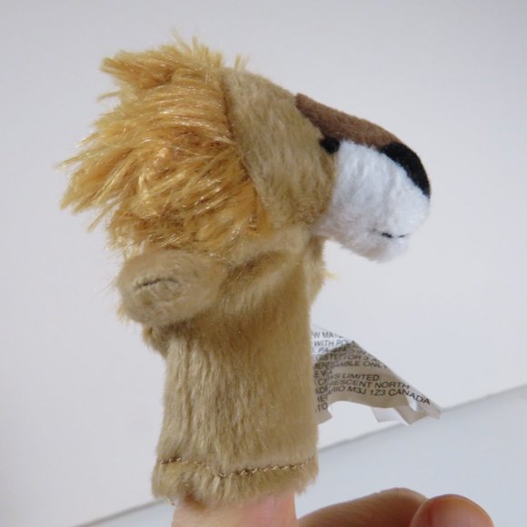 LION FINGER PUPPET Stuffed Animal Plush - Picture 7 of 10